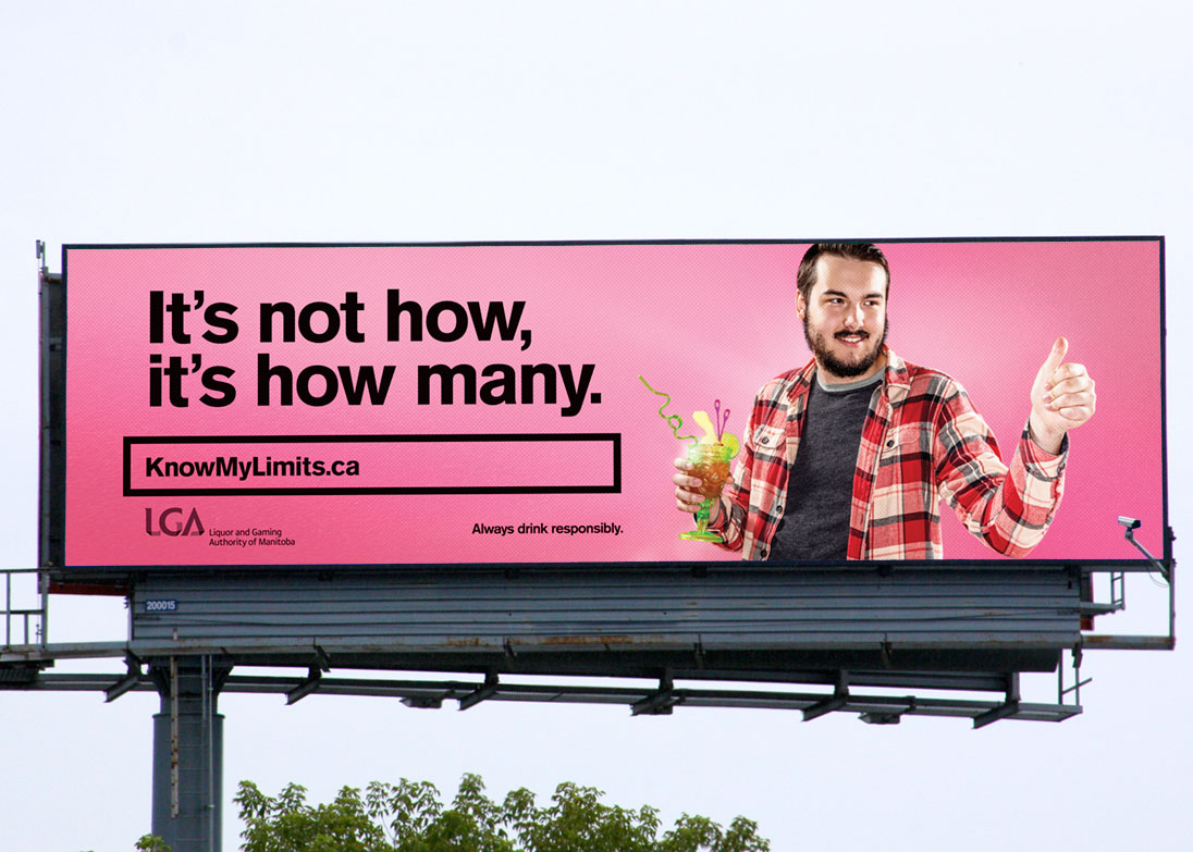 LGA know my limits campaign billboard