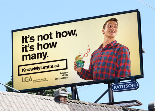 LGA know my limits campaign billboard
