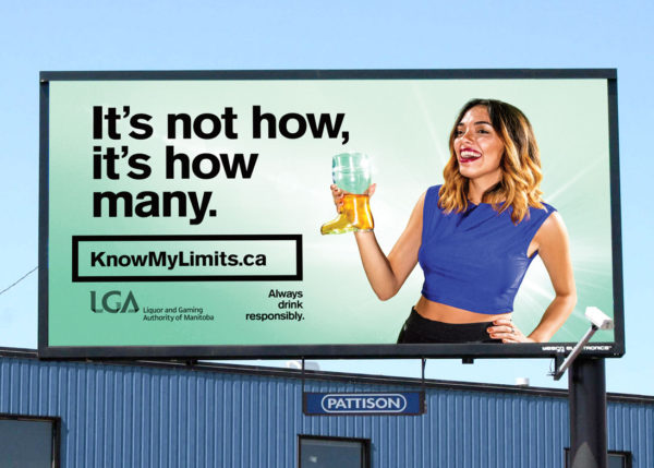 LGA know my limits campaign billboard
