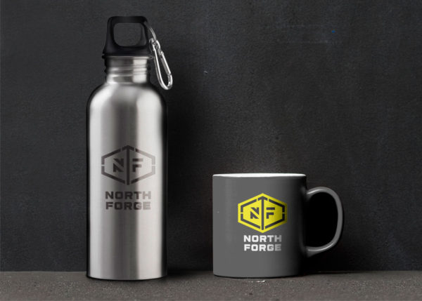 north forge mugs and water bottles