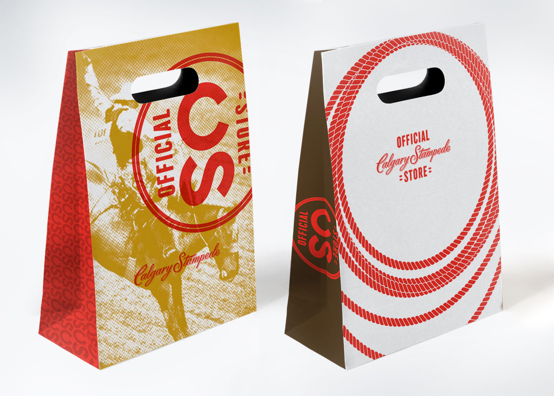 calgary stampede branded paper bags